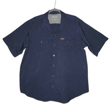 Orvis Classic Collection Mens XXL Navy Short Sleeve Button-Up Shirt