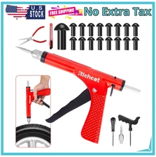 Tubeless Tire Puncture Repair Kit with Mushroom Plug, Repairs punctures and F...
