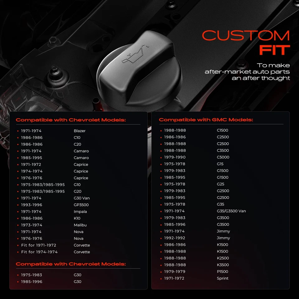 Engine Oil Filler Cap for GMC S15 Jimmy C1500 K1500 P1500 Buick Century Cadillac - Image 3 of 4