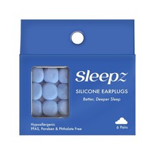 Sleepz Silicone Earplugs  6 Pairs Reusable Moldable Earplugs for Noise Reduc...