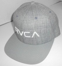 Vintage NOS Licensed RVCA Gray M10 Fit Snapback Hat Skater Skateboard B75