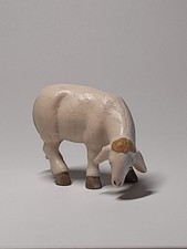 PEMA Krippe Schaf äsend  rechtsdrehend  12 cm Krippe, Eschenholz farbig gefasst