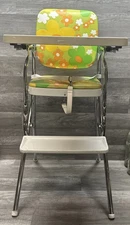 Vintage Cosco Flower Power Kids High Chair 60s 70s Mid Century