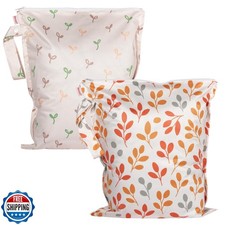 HECCEI Wet Dry Bag, 2-Pack Reusable Waterproof Wet Bagsfor Swimsuits and Baby