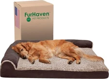 Furhaven Orthopedic Dog Bed for Large Dogs w/ 40.0L x 32.0W x 8.0Th, Espresso 