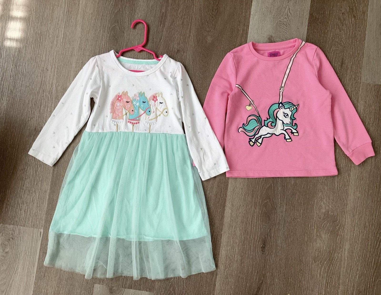 Vestito e felpa bambina unicorno pony