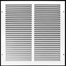 12'' X 12'' Duct Opening Flat Stamped Steel Return Air Grille - Sidewall and C