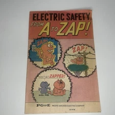 Vintage 1972 PG&E Electric Safety Comic Book From A To Zap! United Illuminating