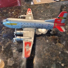 Linemar Military Air Transport Continental Division USAF Plane 9" x 10" Tin READ