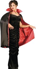 45" Deluxe Reversible Cape Vampire Fancy Dress Halloween Adult Costume Accessory