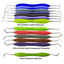 Dental Filling Instrument Composite Silicone Handles Restorative Scalers New Set