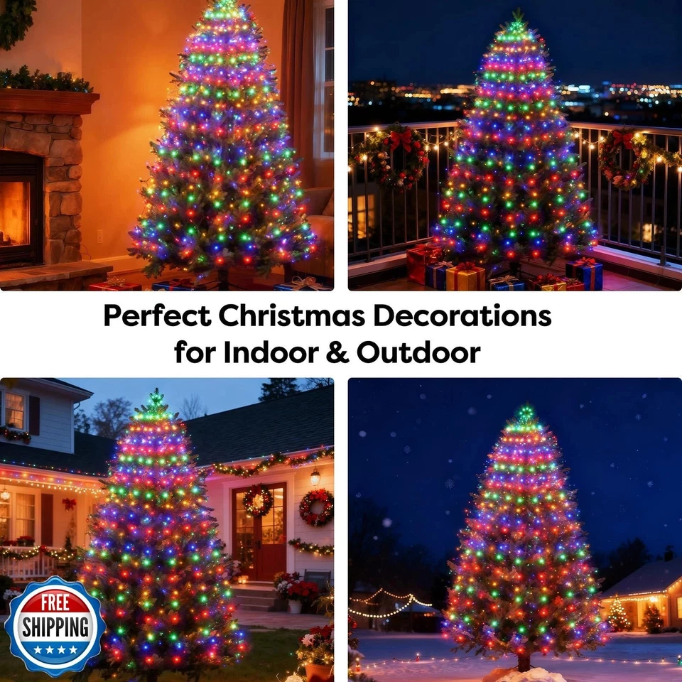 Christmas Tree Lights with Remote 280 LEDs Christmas Lights for Tree with 8 L - Image 4 of 4