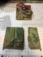 USMC Coyote Brown MOLLE II Double/Single Mag Pouch set - Mitchell Pattern Camo 