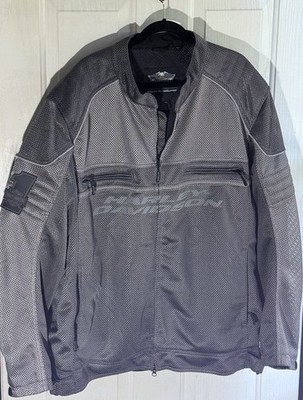 HARLEY-DAVIDSON Affinity Gray Colorblocked MESH Riding Jacket Men s Sz 4XL EUC