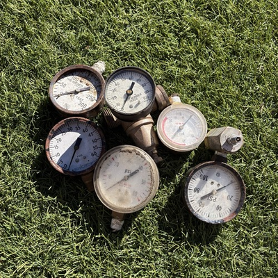 #ad Lot Of 6 Untested Vintage Pressure Gauge Ashcroft CPI NT $30.00