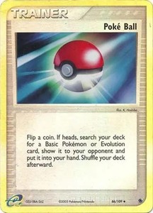 Poke Ball - 86/109 - Pokemon Ex Ruby & Sapphire Reverse Holo Rare NM