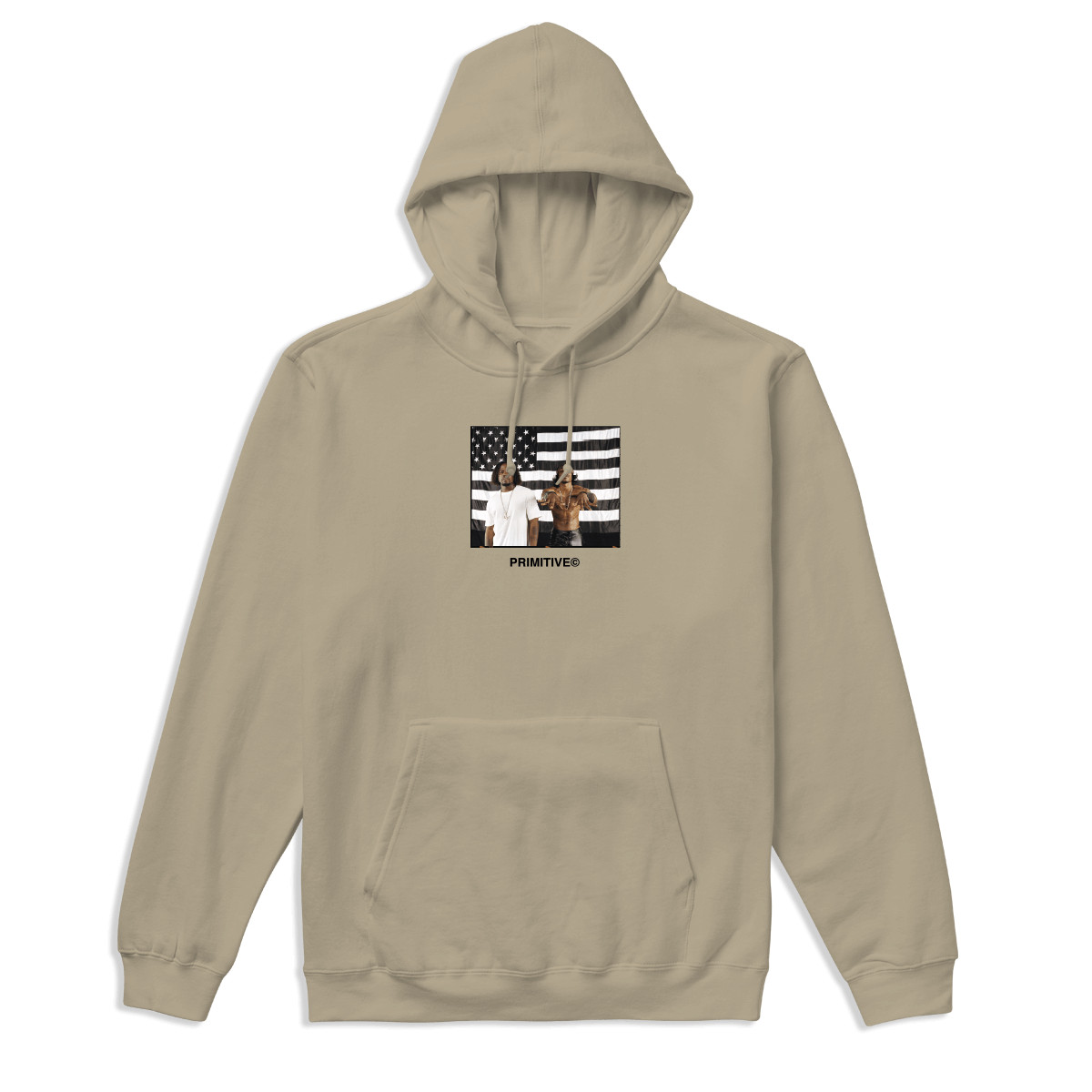 PRIMITIVE PAPHO2438 STRIPES HOOD SAND PAPHO2438-SIZE M