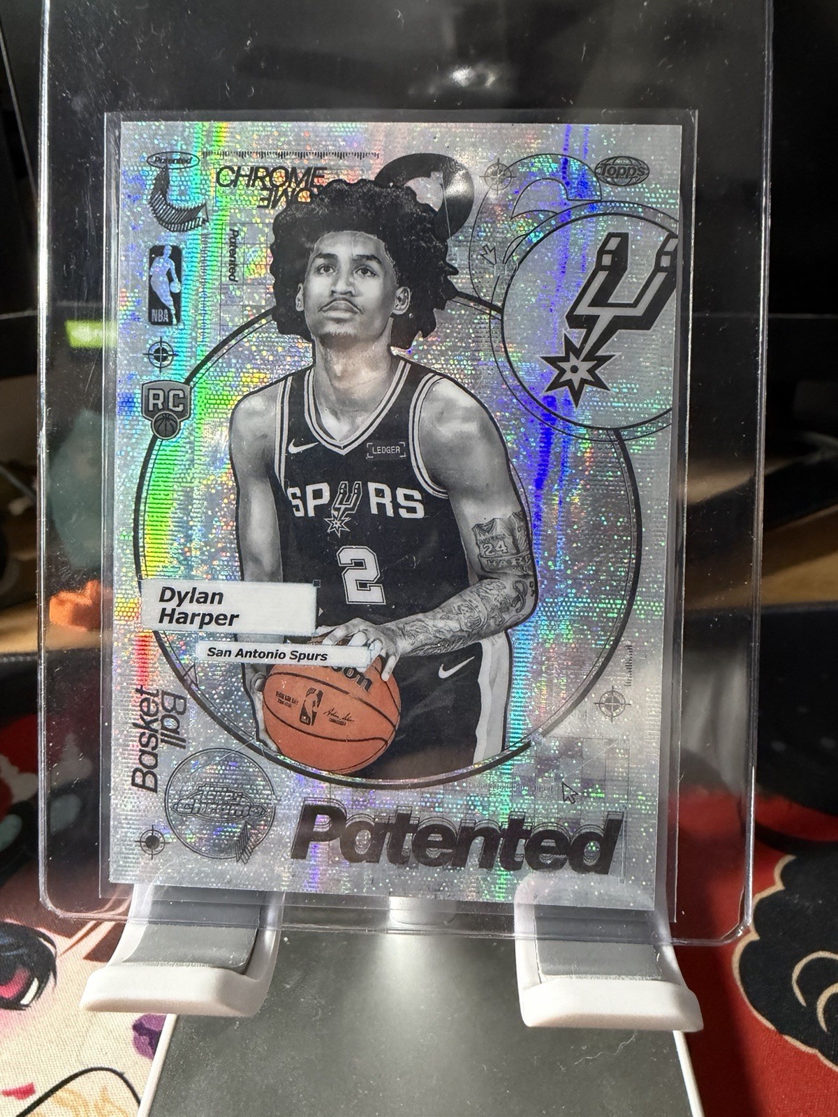 DYLAN HARPER RC 2025-26 Topps Chrome Case Hit SSP Patented San Antonio Spurs
