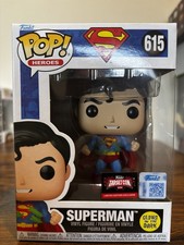 Funko Pop! Heroes Superman #615 Target Con 2024 Glows Limited Vinyl Figure