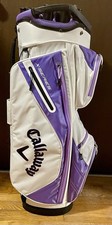 CALLAWAY GOLF X SERIES CART BAG 14 WAY DIVIDERS W/ Plastic Tubes WHITE/LILAC