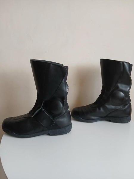 Men Polo Jeans Boots Black Leather 40