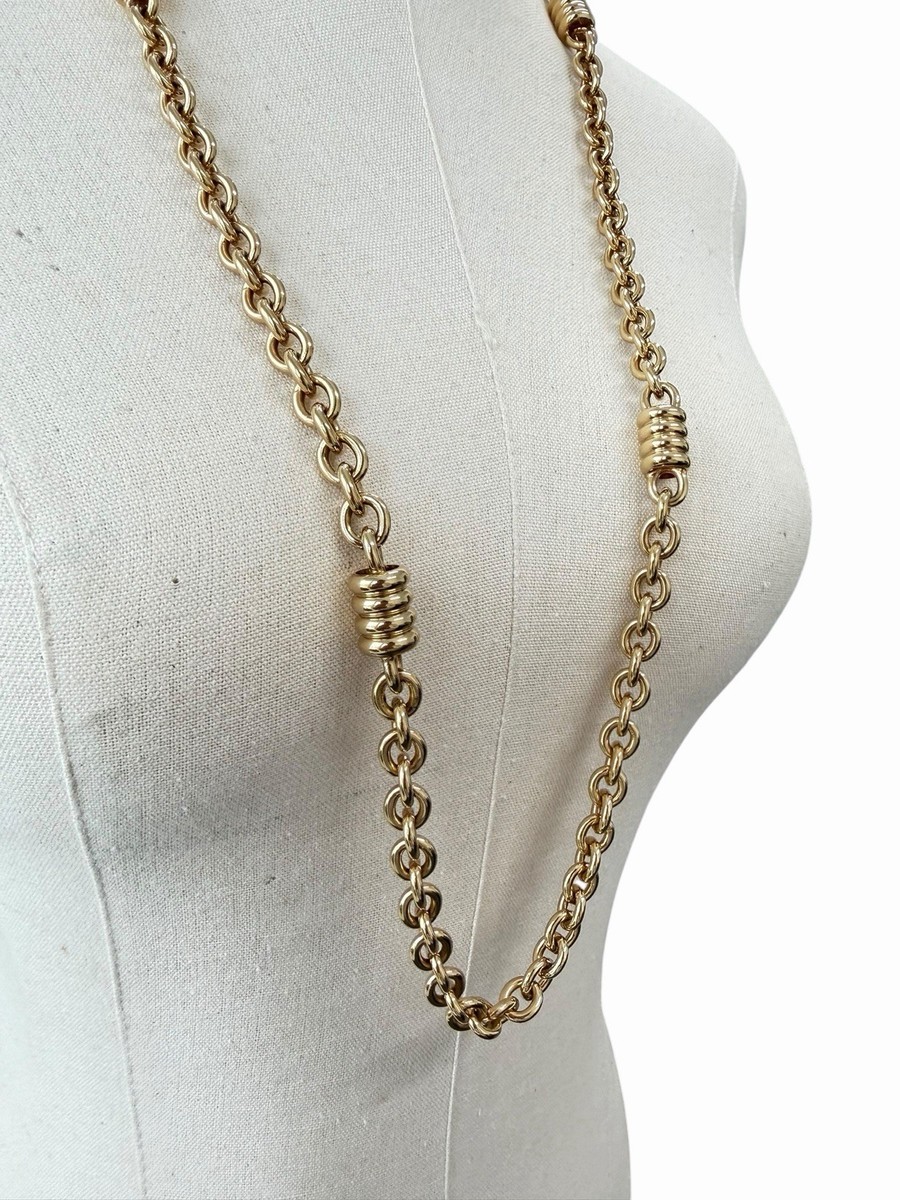 bijoux cascio Long Chunky Gold Tone Necklace  View 3