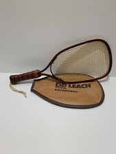 Vtg. D P Leach Marty Hogan AC-250 Graphite Racketball Racket Cover Set EUC