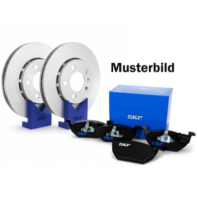 SKF Bremsensatz Bremsenset 2x Bremsscheiben+1x Bremsbelagsatz Vorne Vorderachse