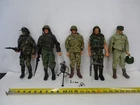12" Military Soldier lot 5 GI Joe etc. Army figures w/ guns clothing