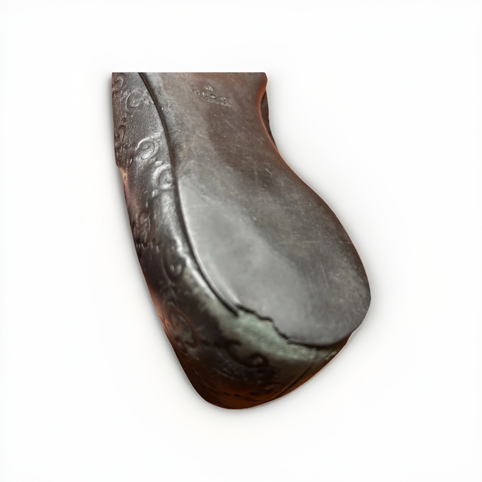 Gucci GG Monogram Black Leather Women’s Flats Italy 37.5 (US 7) 253315 thumbnail 7