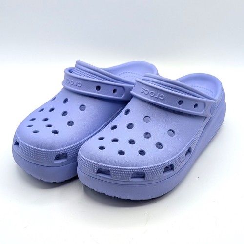 NWOT Crocs Cutie Crush Platform Added Height Purple Clog Juniors Youth Size 6