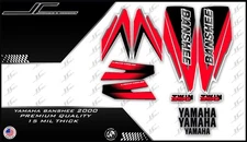 yamaha banshee full graphics decals kit 2000 THICK AND HIGH GLOSS