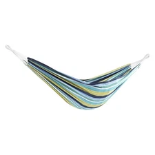 Vivere Brazilian Style Double Outdoor Cotton Hammock with Carry Bag, Cayo Reef