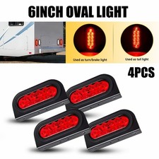Auxito 6 Led Red Brake Stop Running Lights Oval Trailer Tracktor Tail Lamp Epu Auxito 6 Led Red Brake Stop Running Lights Oval Trailer Tracktor Tail Lamp Epu