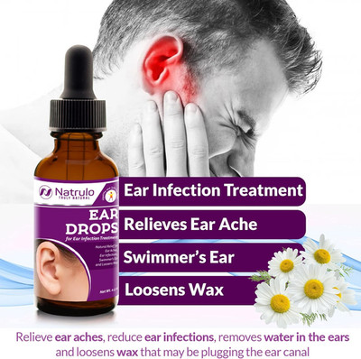Natural Ear Drops for Ear Infection   Homeopathic Eardrops for Adults, Kids, ...
