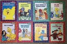 Lot of 8 Vintage 1992-93 The Sesame Street Book Club Hardcover Book Collection