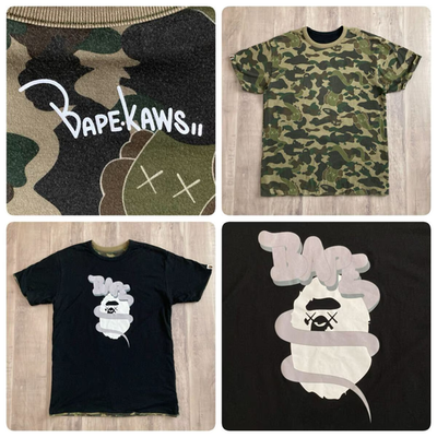 【レア】BAPE KAWS 迷彩柄 Tシャツ Reversible KAWS × BAPE CAMO T-shirt a bathing ape Bendy Size L | eBay