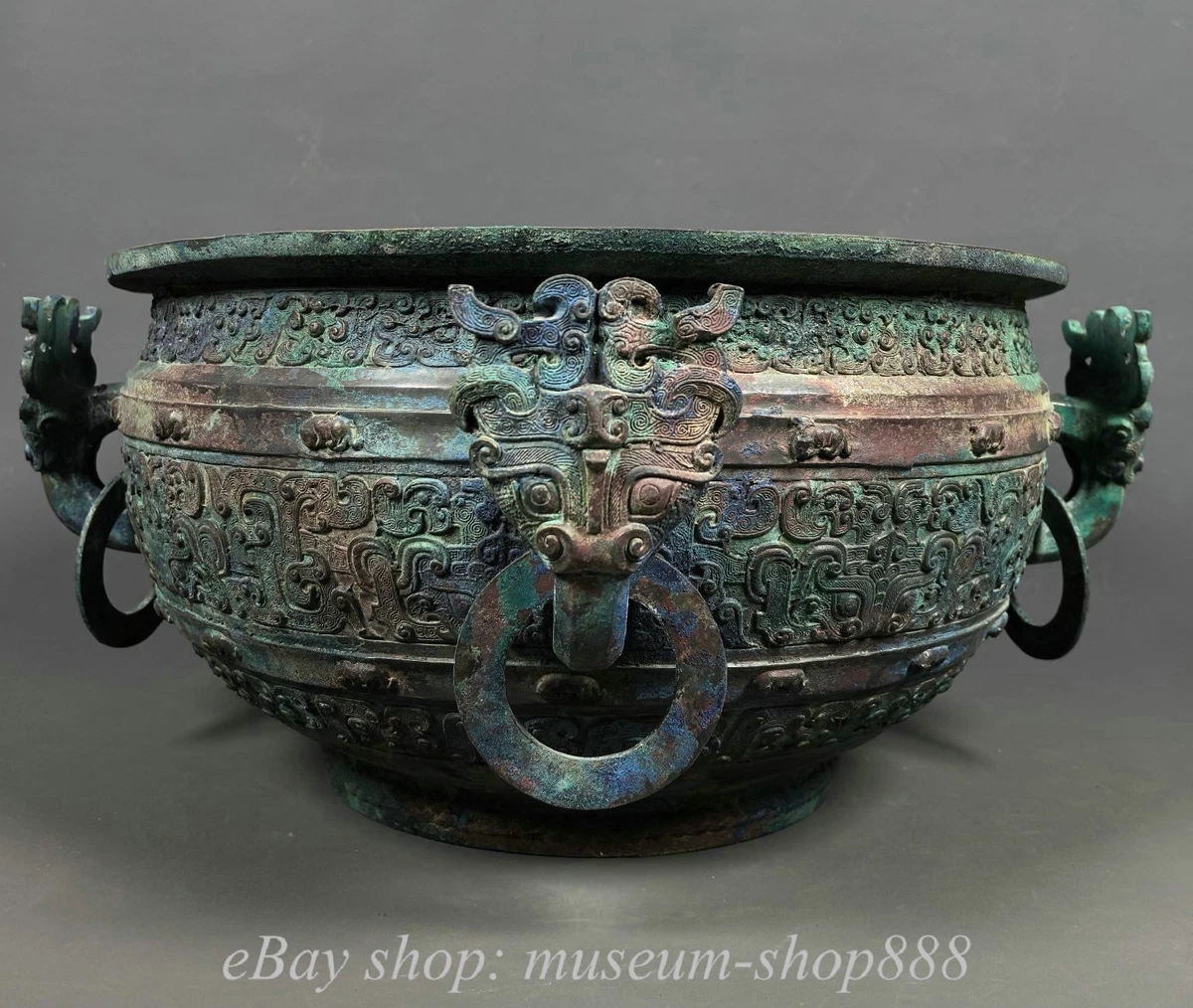蓝色中国风青铜香炉| eBay