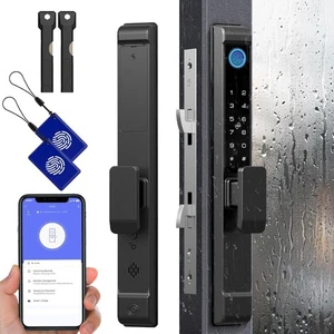 Verrouillage de porte en verre coulissant intelligent sans clé RFID Empreinte APP Contrôle à distance & Plus