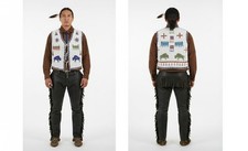 Powwow Regalia Vest Hand Beaded Native Traditional Tribal Outfit PRV142