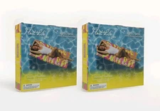 Funboy Float Life 2-Pack: Inflatable Lounger Pool Float, Retro Swirl, Over 63"🆕