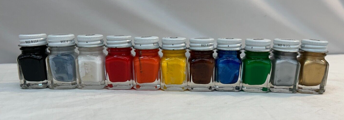 Testors Plastic Model Car Finishing Set Paint14 paintsGloss Enamels