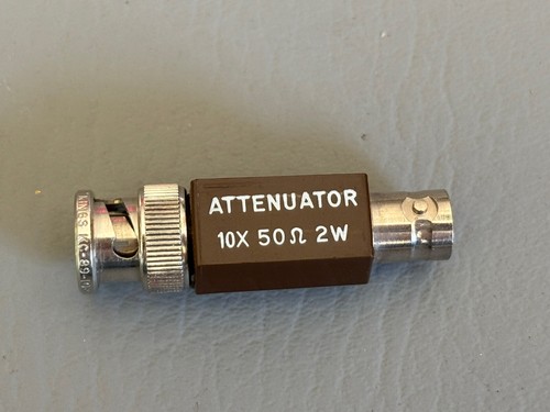 Tektronix 011-0059-02 10X 50 Ohm 2W (Brown) BNC Attenuator Male to Female