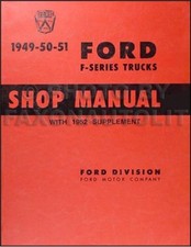 1949 1950 1951 1952 Ford Truck Repair Shop Manual Pickup F1 F2 F3 F5 F6 F7 F8