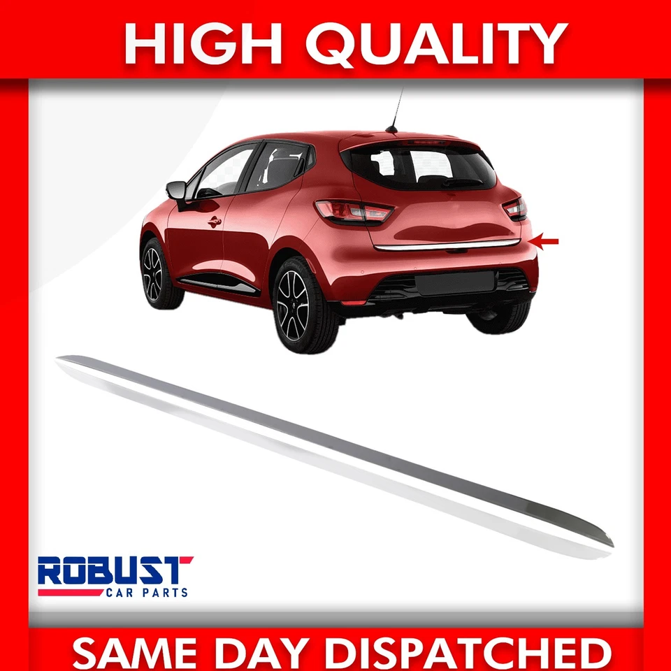 FOR RENAULT CLIO HB MK4 CHROME REAR TAILGATE MOULDING TRIM S.STEEL (12-19) - Image 2 of 4