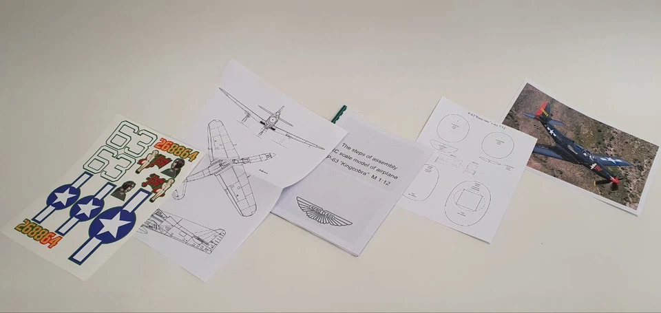 Durability Shockproof PET Dogfighter P-63 Kingcobra 1/12 Airplane KIT - Image 4 of 4