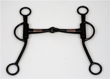 Snaffle Bit mit Shanks Blacksteel 12,7cm o. 13,9cm Western Gebiss schwarz Kupfer