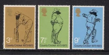 GB 1973 sg928-930 County Cricket set MNH Sport