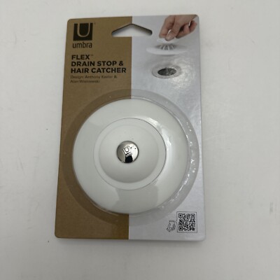 Umbra 023464-660 4  Flex Drain Plug & Hair Catcher- White