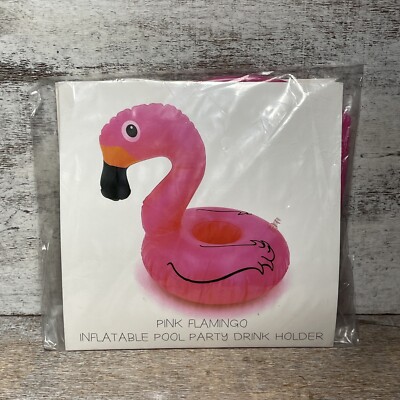 Unbranded Pink Flamingo Inflatable Pool Party Drink Holder Brand New Sealed